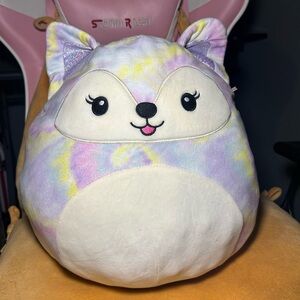 Squishmallow Felexine the Rainbow Tie Dye Fox 16” (NO TAG)